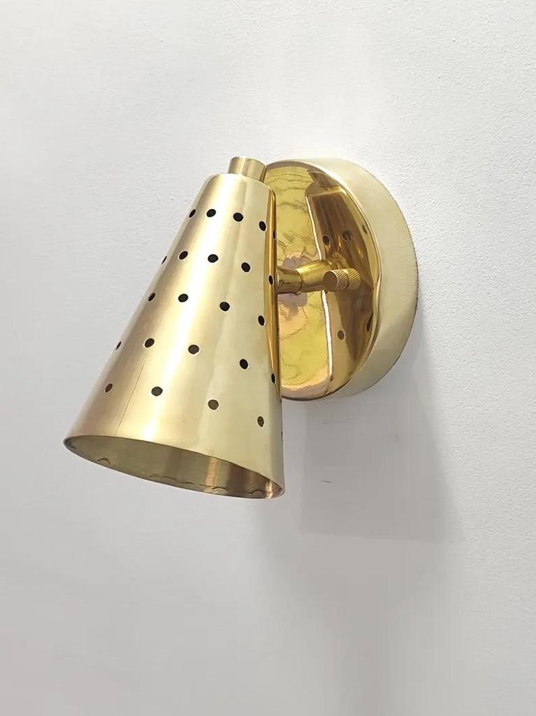 Mid Century Modern Cone Wall Sconce,Modern Brass Light Fixture, Adjustable Wall Light, Kitchen Wall Mount Fixture