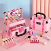 Dětský make-up Kosmetika Předstírat hrací krabičku Princezna Make-up Dívka Hračka Hrací sada Rtěnka Oční stíny Bezpečnostní Netoxická sada Toy Kid