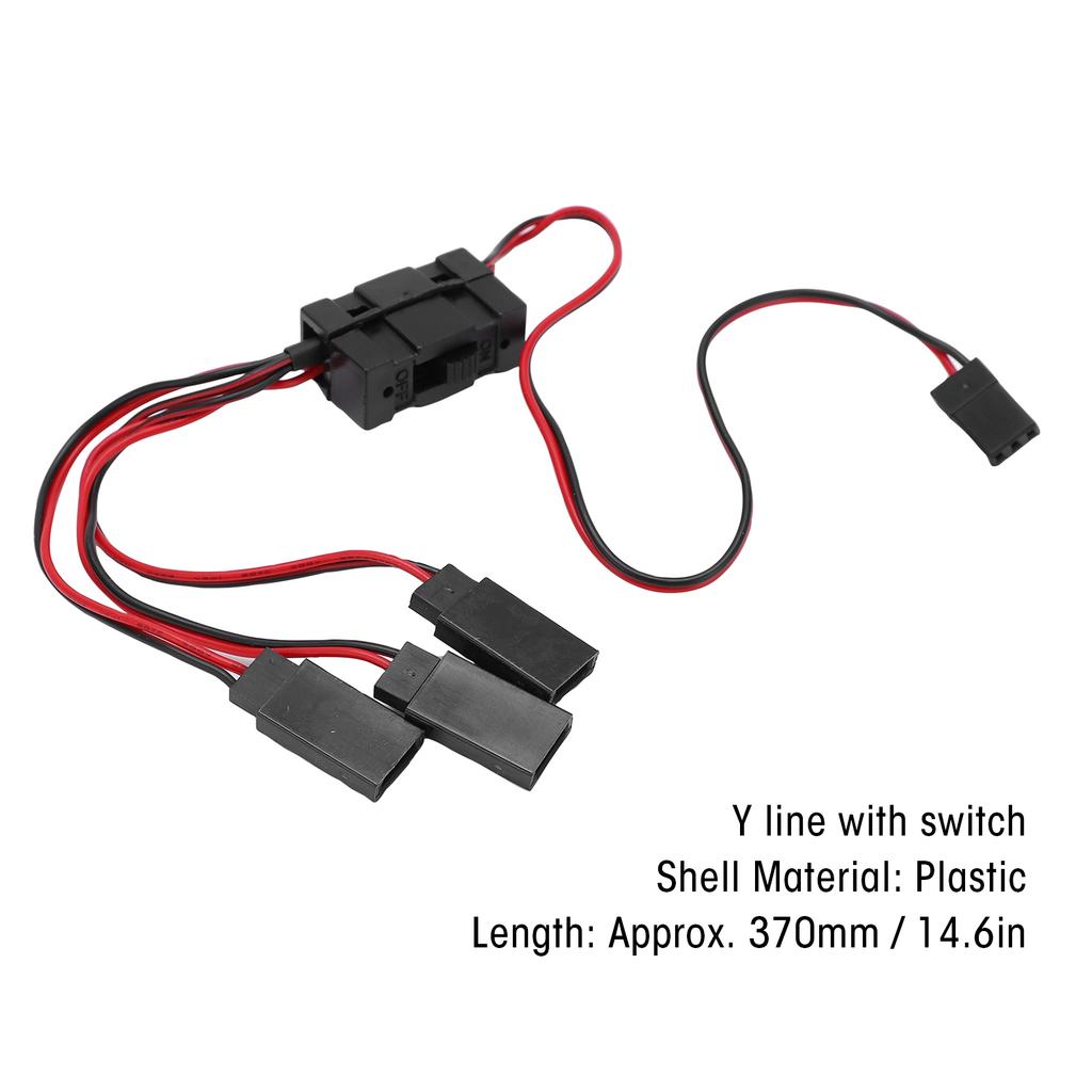 JR to JST Y Splitter Harness Parallel Wire 1 for 3 Y Cable with Switch for Remote Control Cars