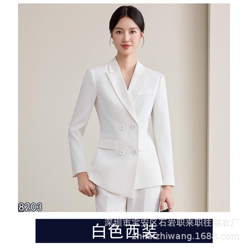 Women s Autumn 2025 White Blazer Suit - Elegant Professional Style XXXXL белого блейзера