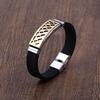 Fashion Stainless Steel Silicone Bracelet Bracelet Men'S Domineering Titanium Steel Silicone Wristband Bracelet