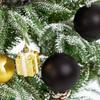 4/6Pcs PVC Black Christmas Ball 6/8/10cm Christmas Home Decoration  Wedding