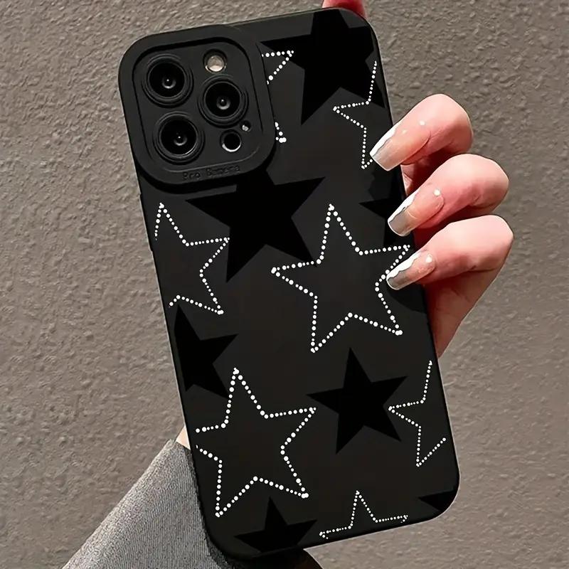 Star Pattern Design Protective Cover for iPhone 17 16 15 14 13 12 11 16E Series Pro Max Plus