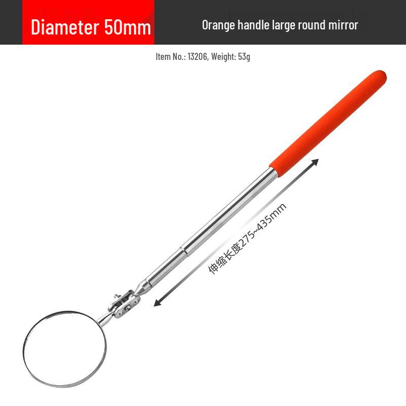 Telescopic Foldable Universal Endoscope Inspection Mirror with Rearview and Undercarriage Reflector for Welding