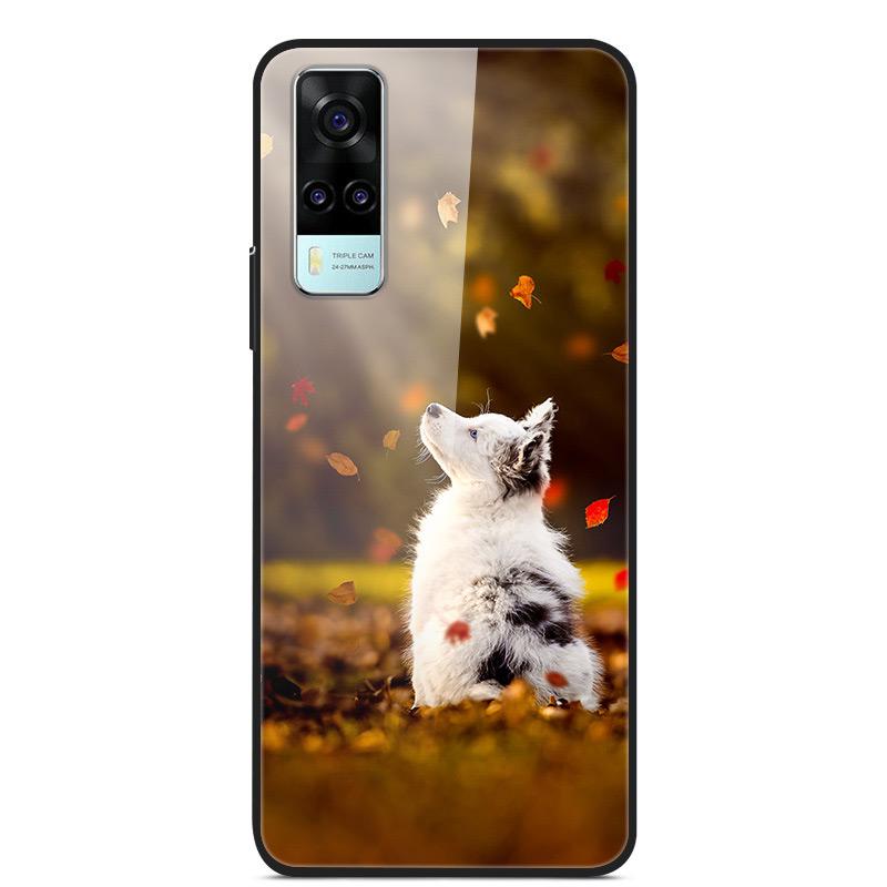 Tempered Glass Case For Vivo Y31 Y51 Case Soft Silicome Bumper For Vivo Y51 Y31 Phone Case Hard Glass Back Cover Y 31 Y 51 Funda