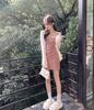 Spring/Summer 2026 Elegant Pink Pleated Waist Bodycon Camisole Dress for Women