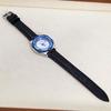 [USED] Working SEIKO ALBA AQUAGEAR rotating bezel leather watch 2084