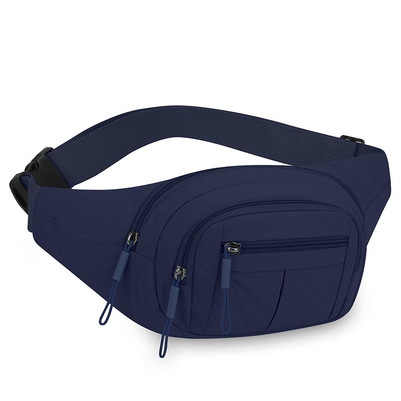 Stylish Women's Fanny Pack Large Capacity Multi-layer Portable Outdoor Breast Bag Wear-resistant Simple Sports Messenger Mobile