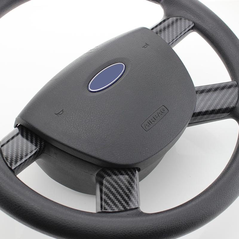 For Ford Focus 2 MK2 2005 2006 2007 2008 2009 2010 2011 Steering Wheel Trim Decoration Sticker Cover Interior Accessories