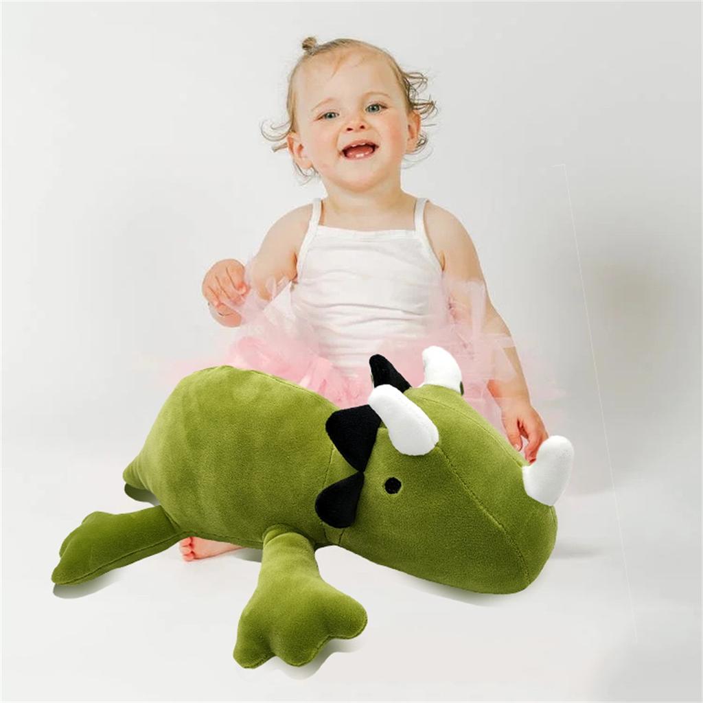 Dinosaur Weighted Plush,Dinosaur Weighted Plush Throw Pillow,Cute Dinosaur Stuffed Animals Doll 13.78In
