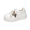 Yueyu 2025 Sweet and Cool Korean Version Versatile Leather Lightweight Soft Sole Heightening Thick Sole White Shoes Women's Board Shoes Casual Shoes