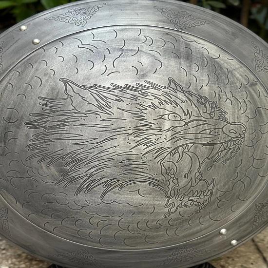 Aluminium Fierce Tiger Roar Shield  Bold Animal Spirit Decor