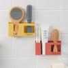 2 In 1 Wall-mounted Mobile Phone Remote Control Storage Box Multifunctional Punch-free Storage Rack Wall Debris Storage Holders Cup Holders 5