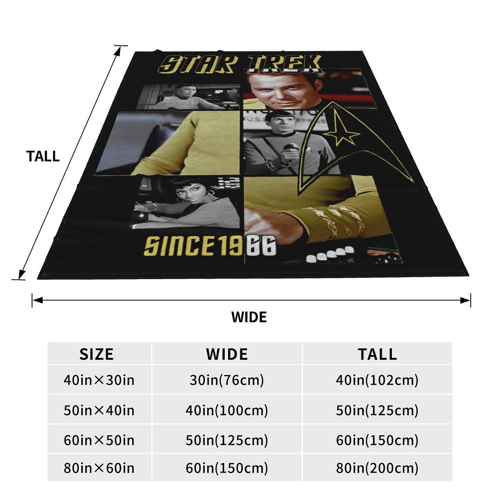Stars Treks Film Blanket Multi-size Super Soft Cozy  Throw Blankets for Sofa Couch and Bed