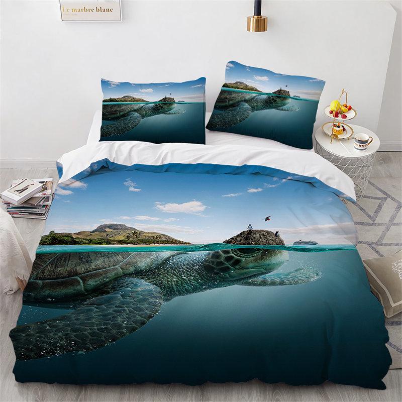 Comforter Sea Turtle Marine Life Theme Bedding Set Cute Sea Animals Ocean Octopus Comforter S For Kids Decor