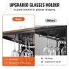 Armario Bar Industrial de 40 Pulgadas, Mesa de Vinos para Licores y Copas, Aparador Buffet con Soporte para Copas y Botellero, Madera Rústica Independiente