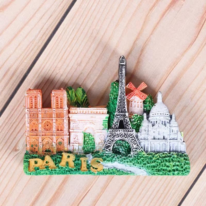 France Travelling Souvenirs Fridge Magnets Home Decoration Wedding Birthday Gifts Photo Wall Magnetic Stickers Paris Stickers
