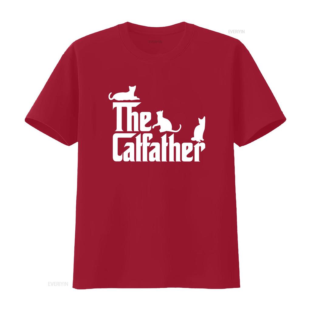 The Cat Father T Shirt Funny Dad Owner Fathers Day Classic Daddy Lover  vintage Washed homme Soft Slightly Comfortable Unisex