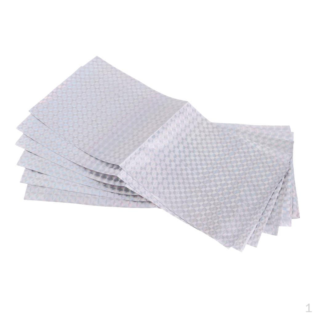 

6pcs/lot Holographic Adhesive Film Fishing for Fly Tying серебряный
