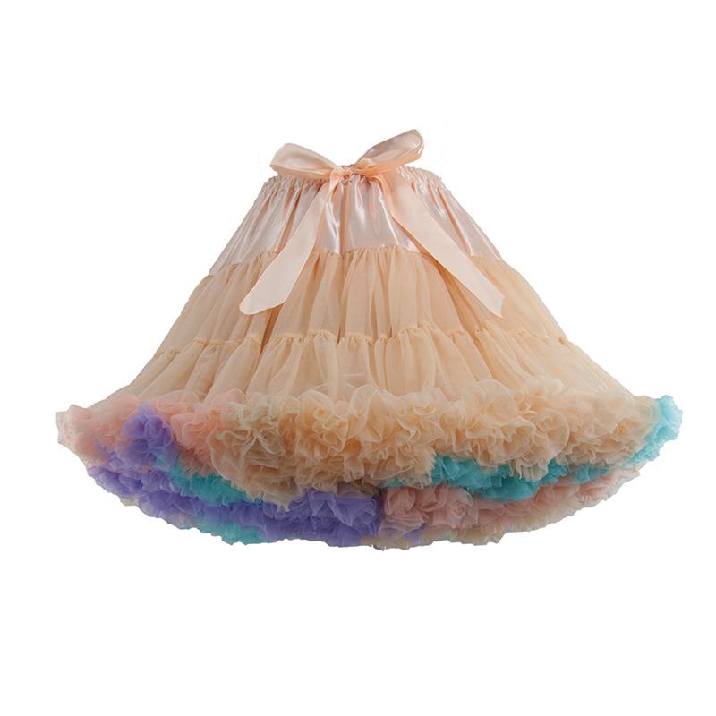 Weißer Erwachsenen Mesh Puffrock - Super Puffiger Halbkörper-Kostüm-Petticoat