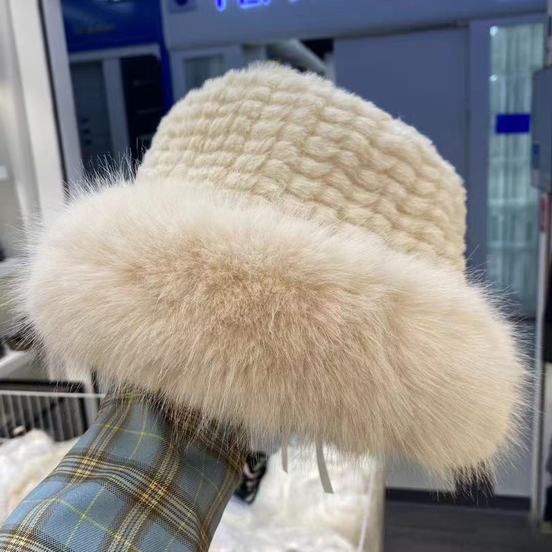 

Плюшевая шляпа-панама в корейском стиле - Ветрозащитная, теплая и стройнящая лицо для женщин