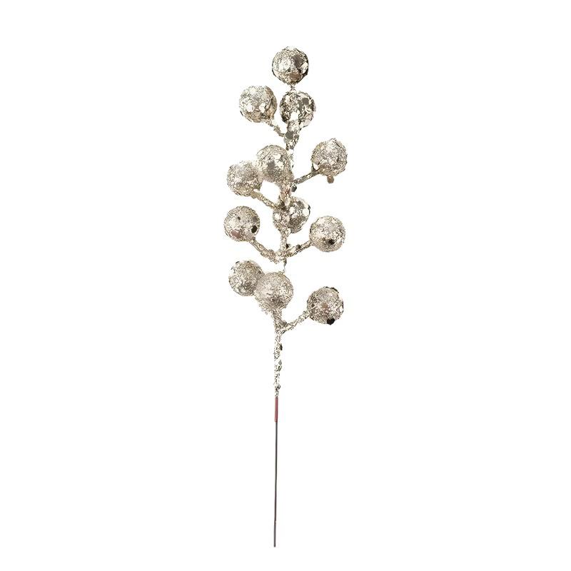Shiny Christmas Fruit Picks & Glitter Berry Branches for Tree & Wreath Decor
