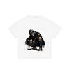 Black T Shirt with Skeleton Hip Hop Dance Design for Casual Wear