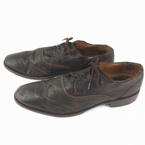80s-90s Vintage Frye Wingtip Shoes Size 10.5D 28.0-28.5 Brown Men’s(USED)