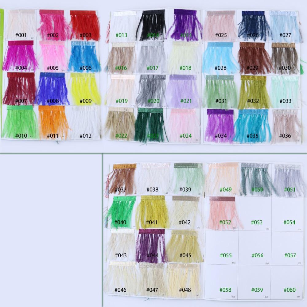Feather1Meter Ostrich Feathers Fringe Trimming String 10-15/15-18/18-22cm Plumes Ribbon For Crafts Dress Sewing Accessories
