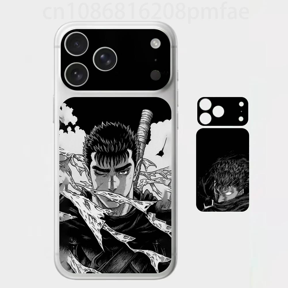 

JAPAN ANIME B-Berserk Cool 3D Full Body Skin Decal for iPhone 17/Pro/Pro Max Color Rear Protective Sticker iPhone17promax