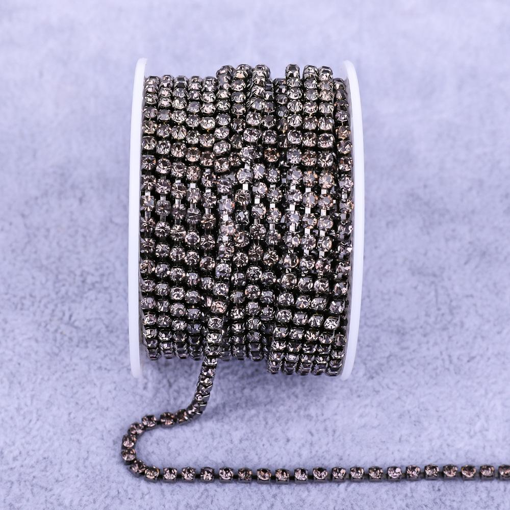 Electrophoresis Bottom Rhinestone Chain Colored Crystal Chain Diy Mobile Phone Case Claw Diamond Chain Jewelry Clothing Wedding Accessories