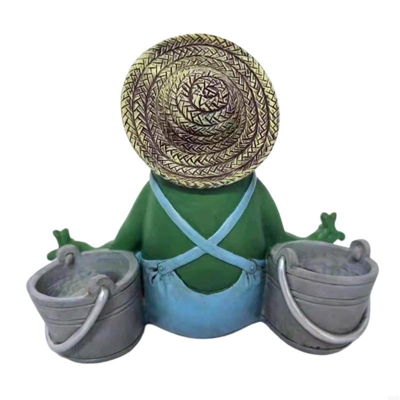 Meditations Frogs Gardener Statue For Serenes Living Room Garden Decoration Waterproof Resin Craft Figurine Ornament HX6C