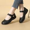 Fashion GKTINOO Genuine Leather Flats Mary Janes Summer Soft Sole Mother's Shoes Anti-slip Women's Shoes Large Size 43