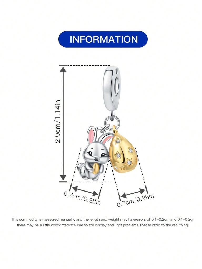 Charms Plata Easter Bunny Surprise Egg Reindeer Beads For Charmsoriginales Bracelet Beads Jewellery Making Women'S Gift