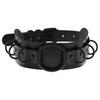 Halloween Punk Gothic Exaggerated O-Chain Pu Leather Collar, Fashionable Daily Wear Accessory
