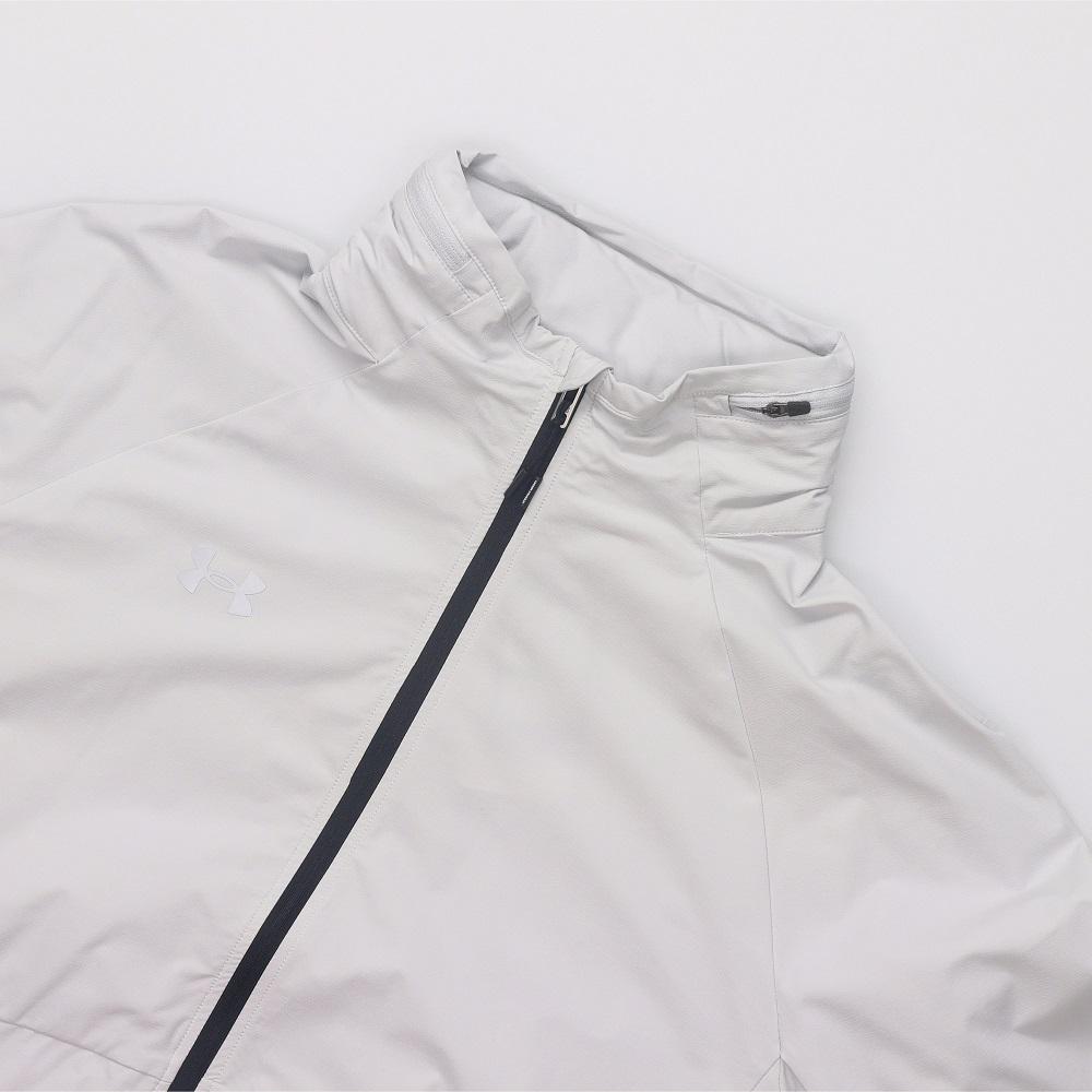 Under Armour Windbreaker Zip-Up Hoodie Solid Color Small Logo Long Sleeve Jacket Unisex Jackets Gray 24500401-009