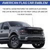 Frontgrill-Emblem für Ford, 9" Aluminium Frontgrill Heckklappen-Abzeichen Amerikanische Flagge Oval Patriotisches Hauben-Label für Ford F150 F250 F350 Edge