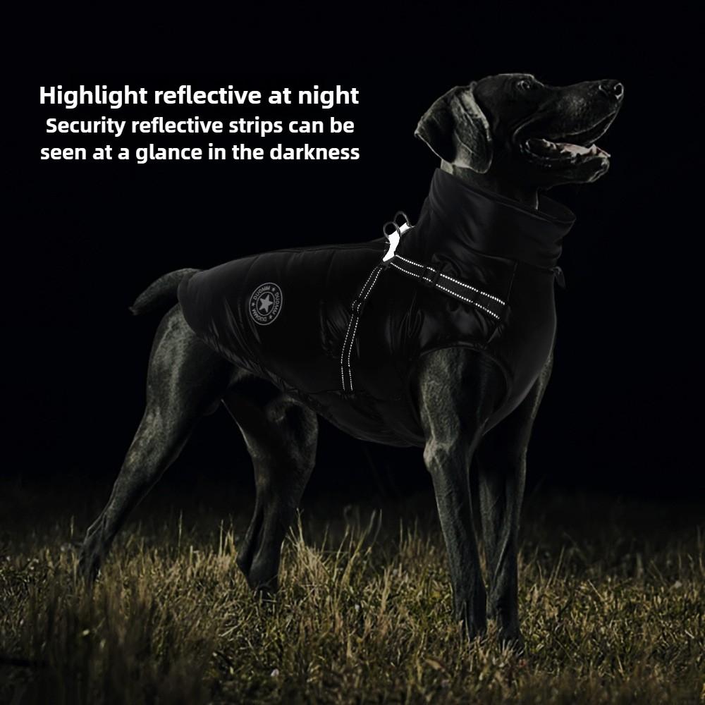 Pet Supplies Autumn and Winter Dog Clothes Waterproof Windproof Dog Cotton Coat Reflective Warm Comfortable Breathable Puppy Clothes