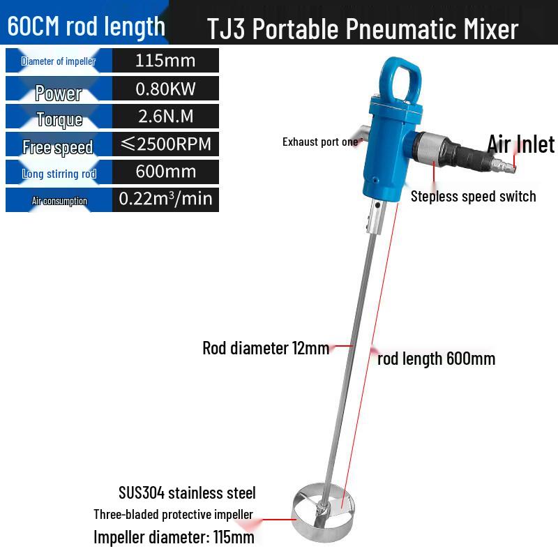 JPHZNBTJ3 Handheld Pneumatic Mixer