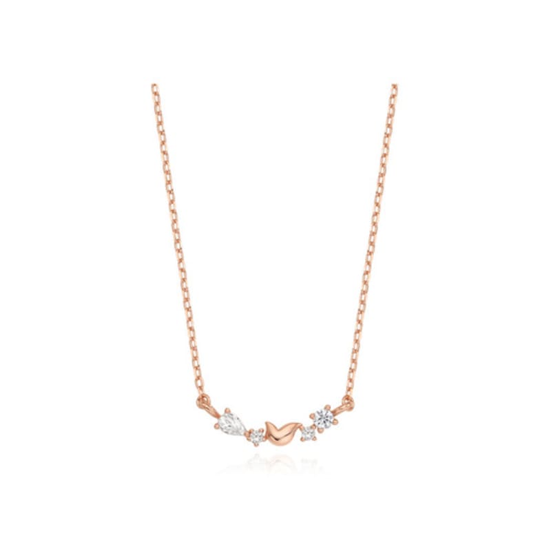 

Tirr Lirr Galaxy Tulip Silver Pink Necklace TNSSVP13977S single type