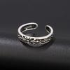 Vintage Silver Big East Gate Cross Ring Female Croix Punk Trend Men'S And Women'S Open Index Finger Ring