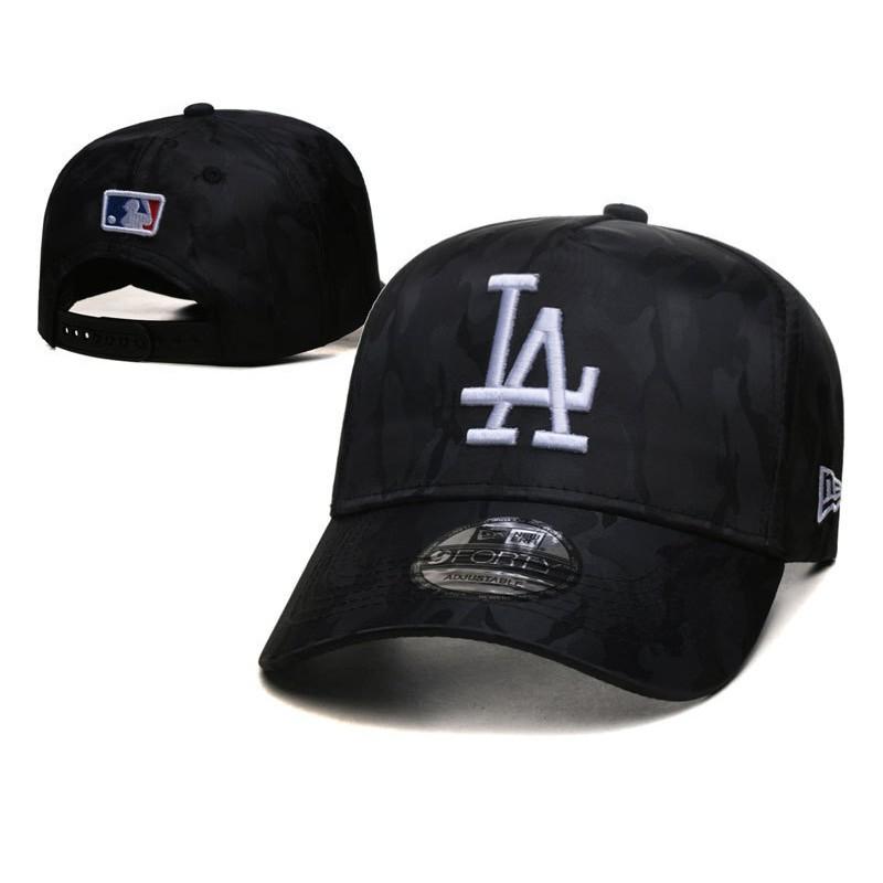 Berretto da Baseball Lettera LA Visiera Curva Regolabile Cotone Lino Cappello da Papà Uomo Donna Sport all'Aperto