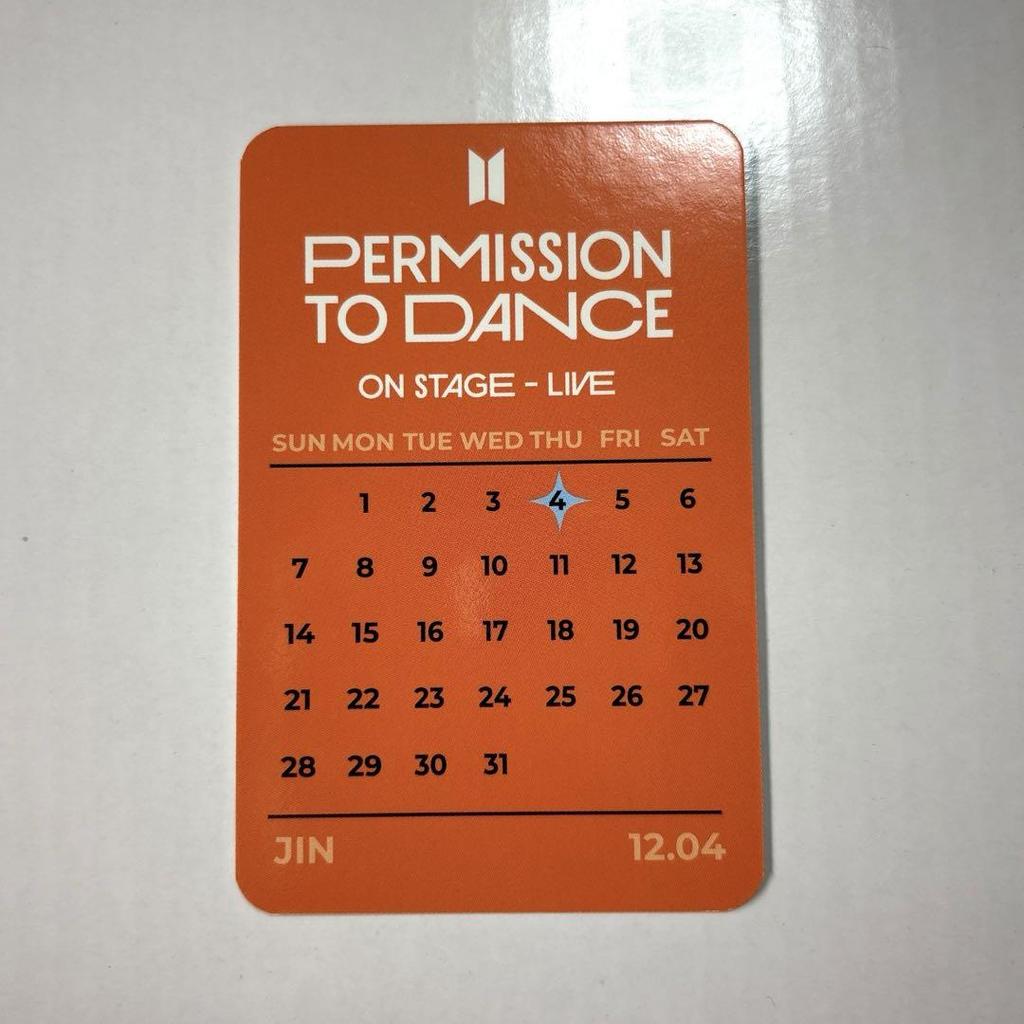 [USED] PTD yes24 Jin bonus trading card