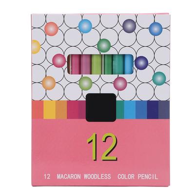 12Pcs Woodless Colored Pencil Set Vibrant Colors Water Soluble Assorted Colored Pencils for Schools Offices Churches