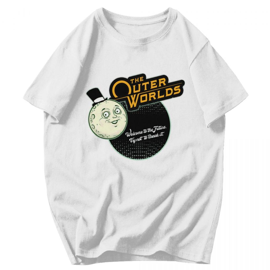 Men T Shirt The Outer Worlds 2 Game Fun Unique Y2K Graphic Tees Unisex Tops T Shirts