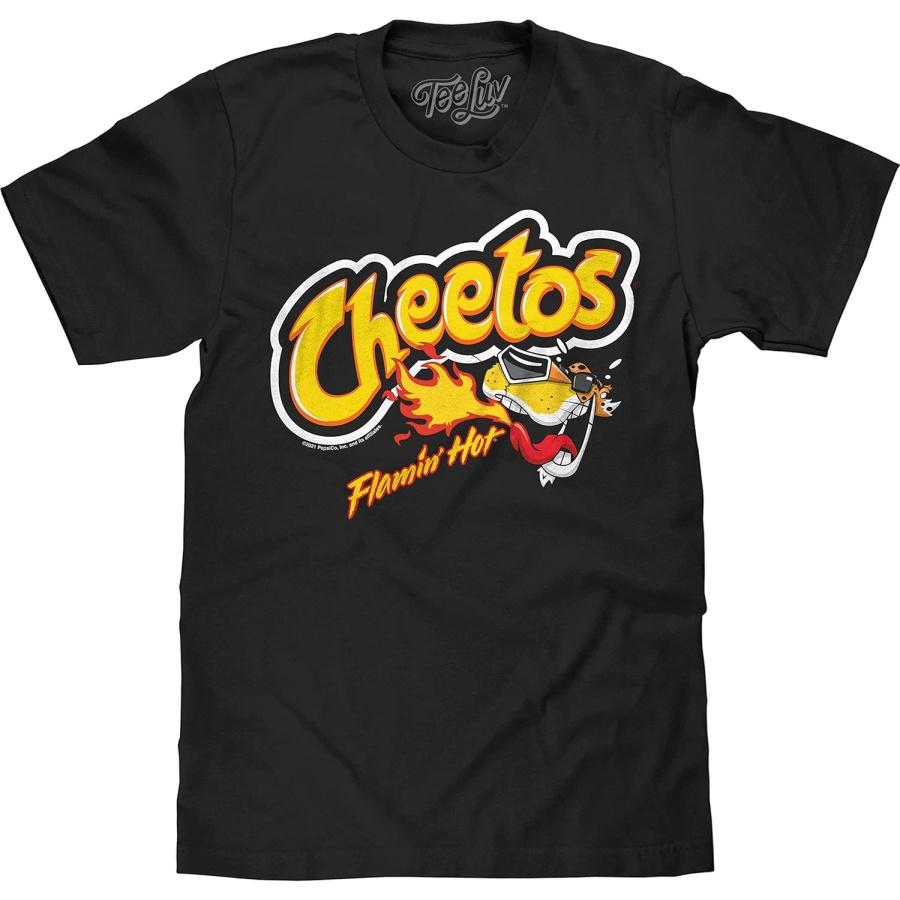 Мужская футболка Tee Luv Flamin  Hot Cheetos - Футболка с маскотом Честер Читой S чёрный