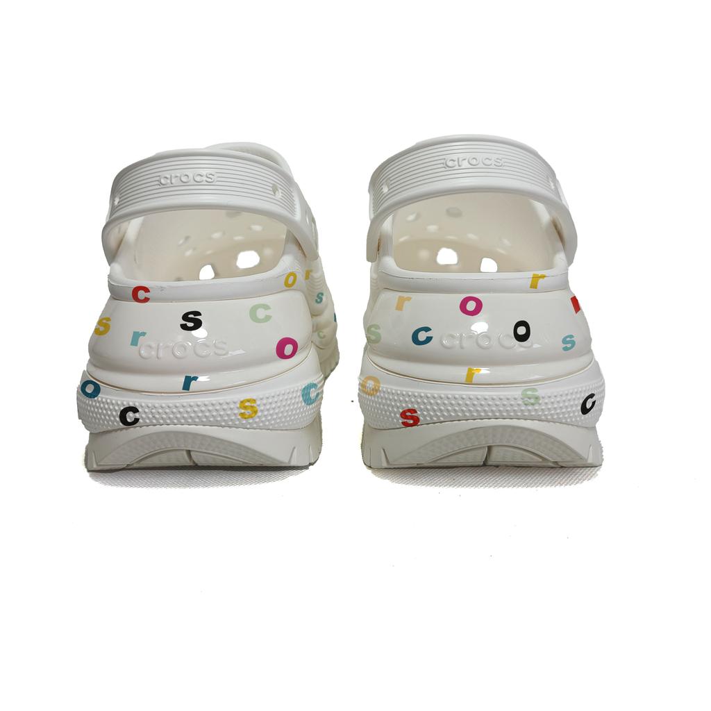 Crocs Mega Crush Clog White Colourful Halo Wheel Crocs EVA Casual Personality Fashion Hole Shoes Unisex White