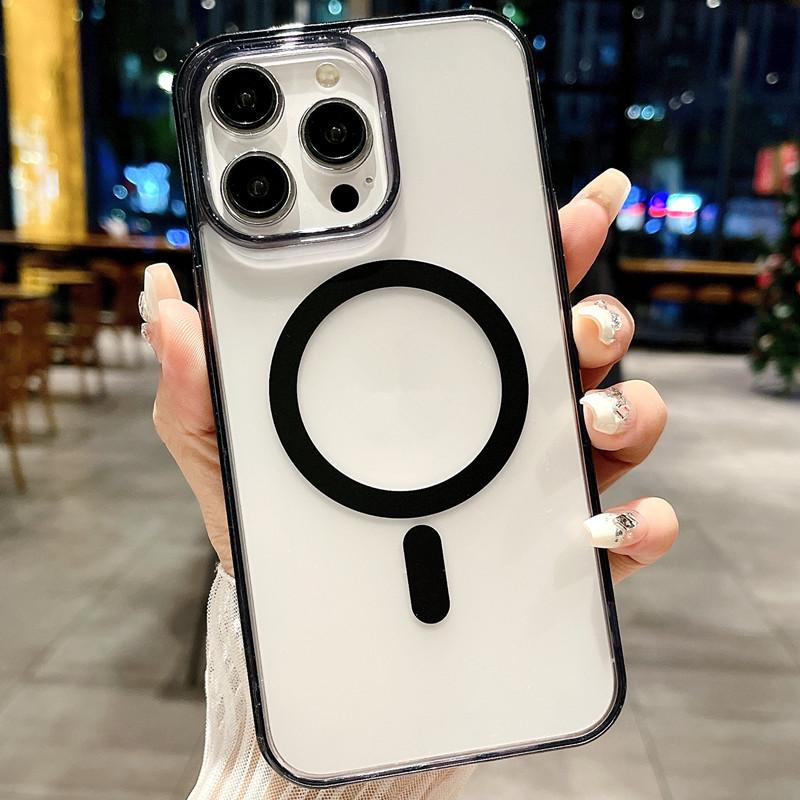 Transparent Magnetic Adsorption Case for iPhone 17 - Compatible with iPhone 12, 13, 14, 15 Pro Max, and 16
