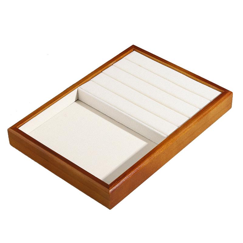 Vintage Jewelry Display Tray Multipurpose Earrings Ring Necklace Bracelet Plate Wooden Storage Trays Counter Jewellery Organizer