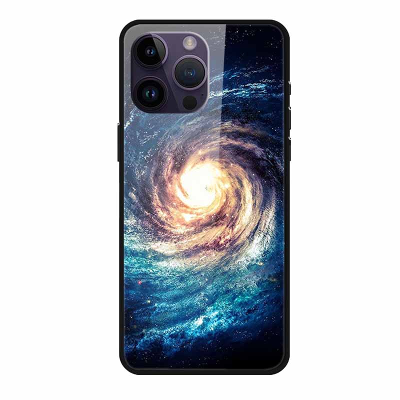 Glass Back Cover For iphone 16 Pro Max Phone Case Soft Bumper Hard Tempered Glass Case For iphone 15 Pro Max Case Funda Shell